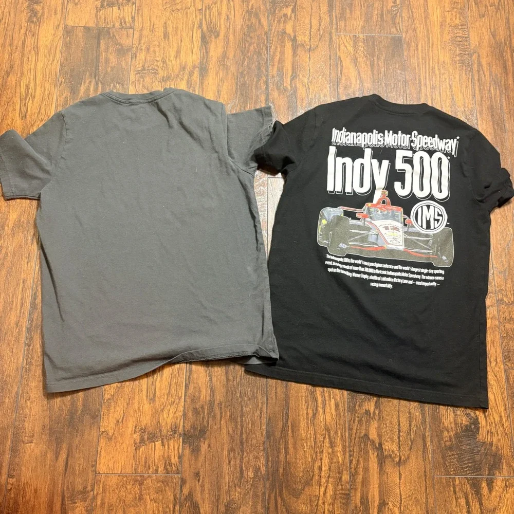 Old Navy Graphic Tee Bundle Boys XS Gray Black Ford Mustang Indy 500 Racing Lot